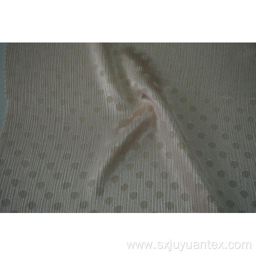 100% Polyester Satin Crinkle Polka Dot Jacquard Fabric